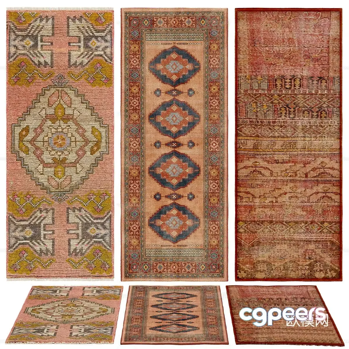 American fabric carpet 3d model