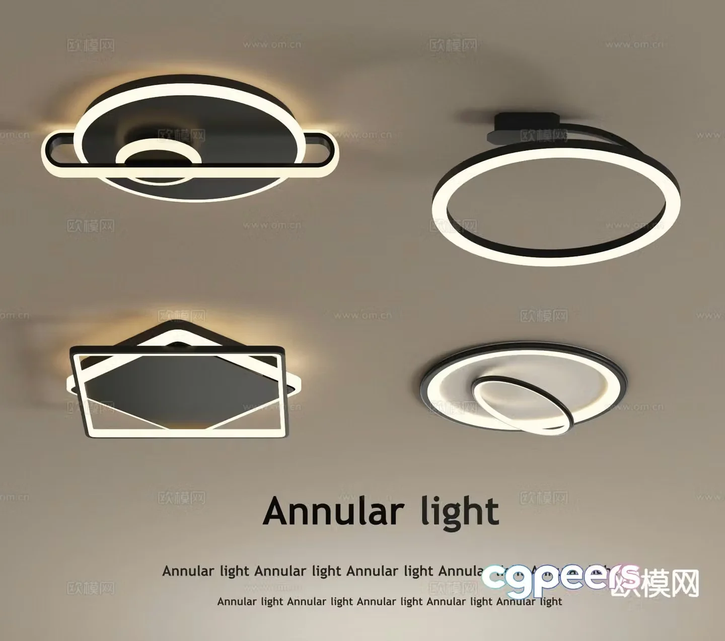 Geometric ceiling light 3d model