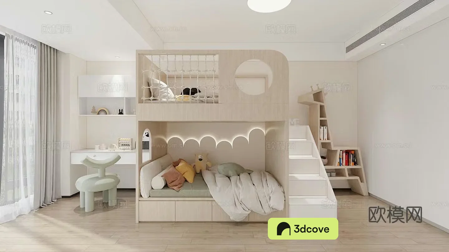 Children’s room with bed and bed children’s room
