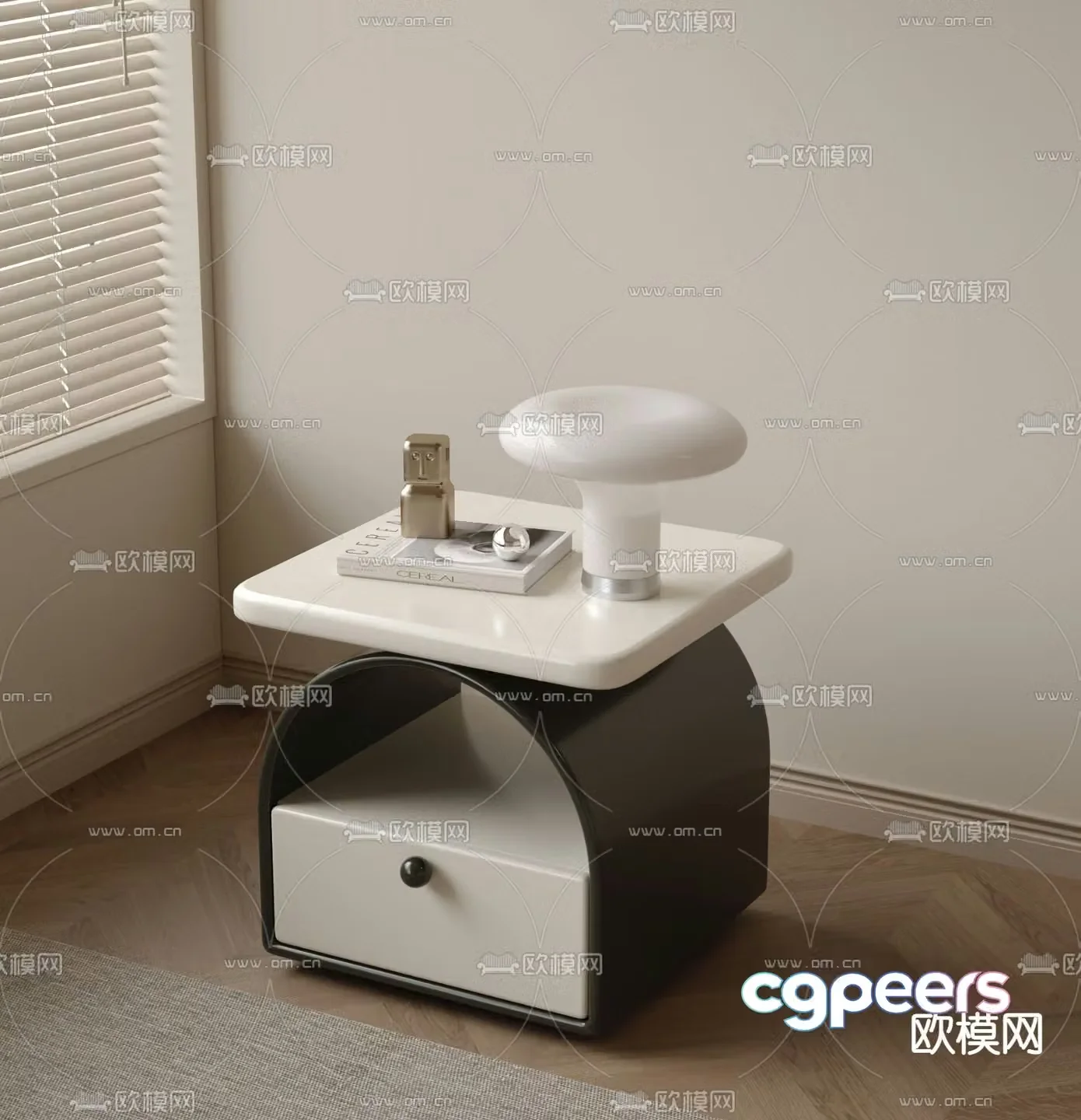 Modern bedside table 3d model