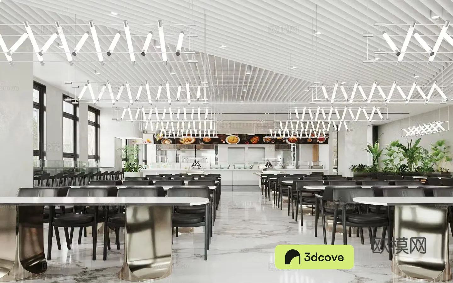 Modern company canteen employee restaurant