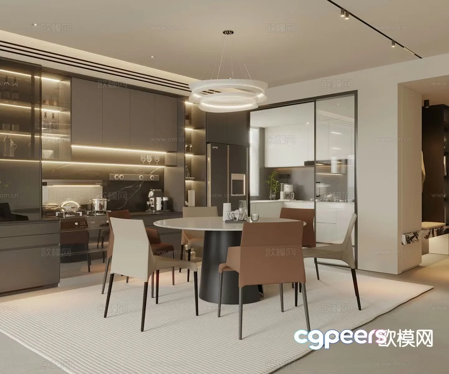 Modern restaurant 3d model