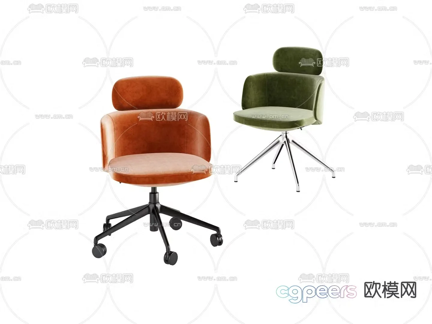 Modern office chair conference chair class chair 3d model