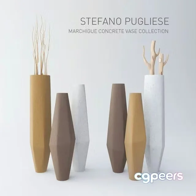 3ds Max Free – STEFANO PUGLIESE MARCHIGUE CONCRETE VASE COLLECTION 2013