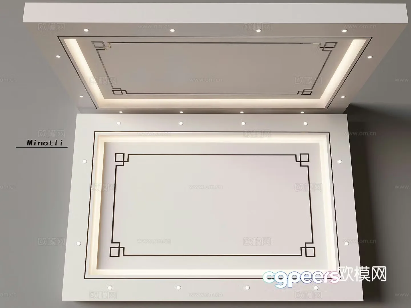 Modern ceiling 3d model