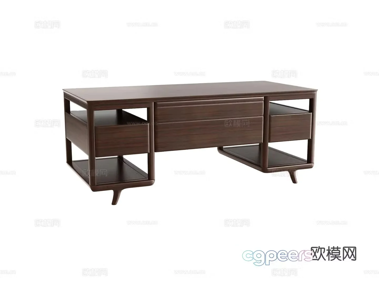 New Chinese style desk desk 3d model