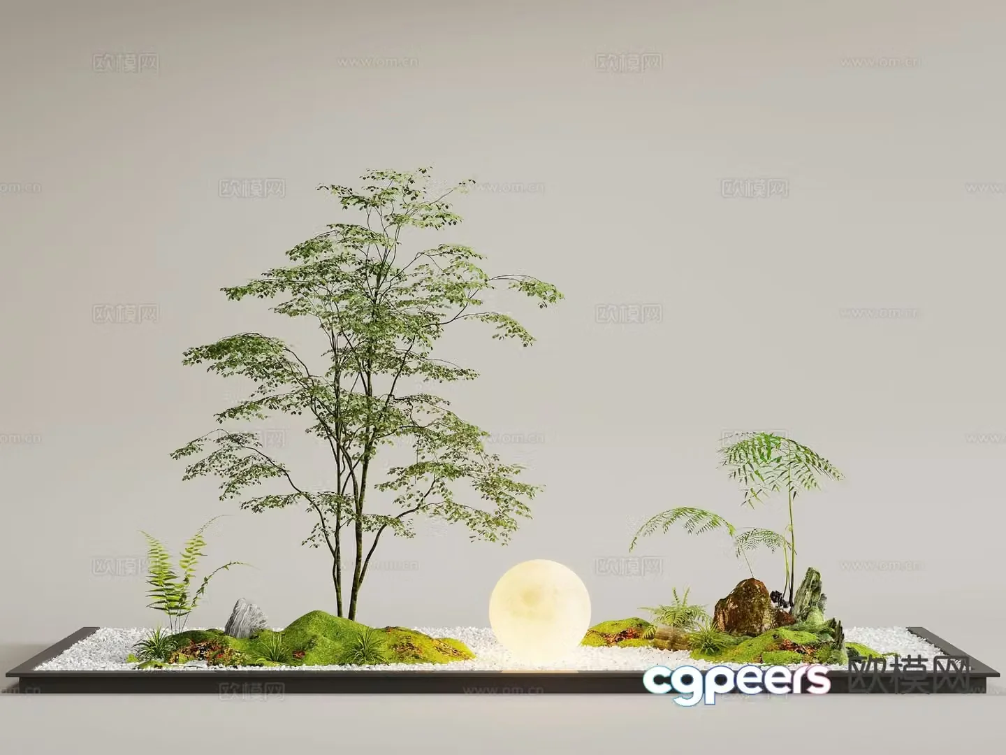 Landscape sketch plant landscaping 3D model