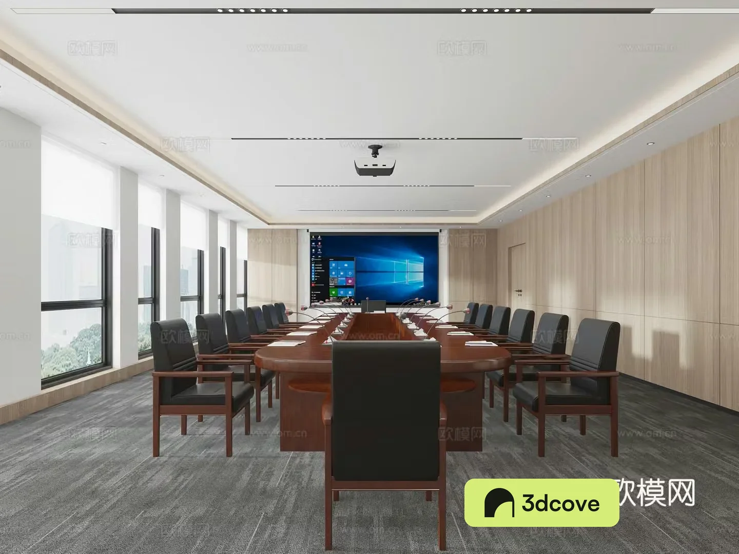 New Chinese-style conference room Government conference room