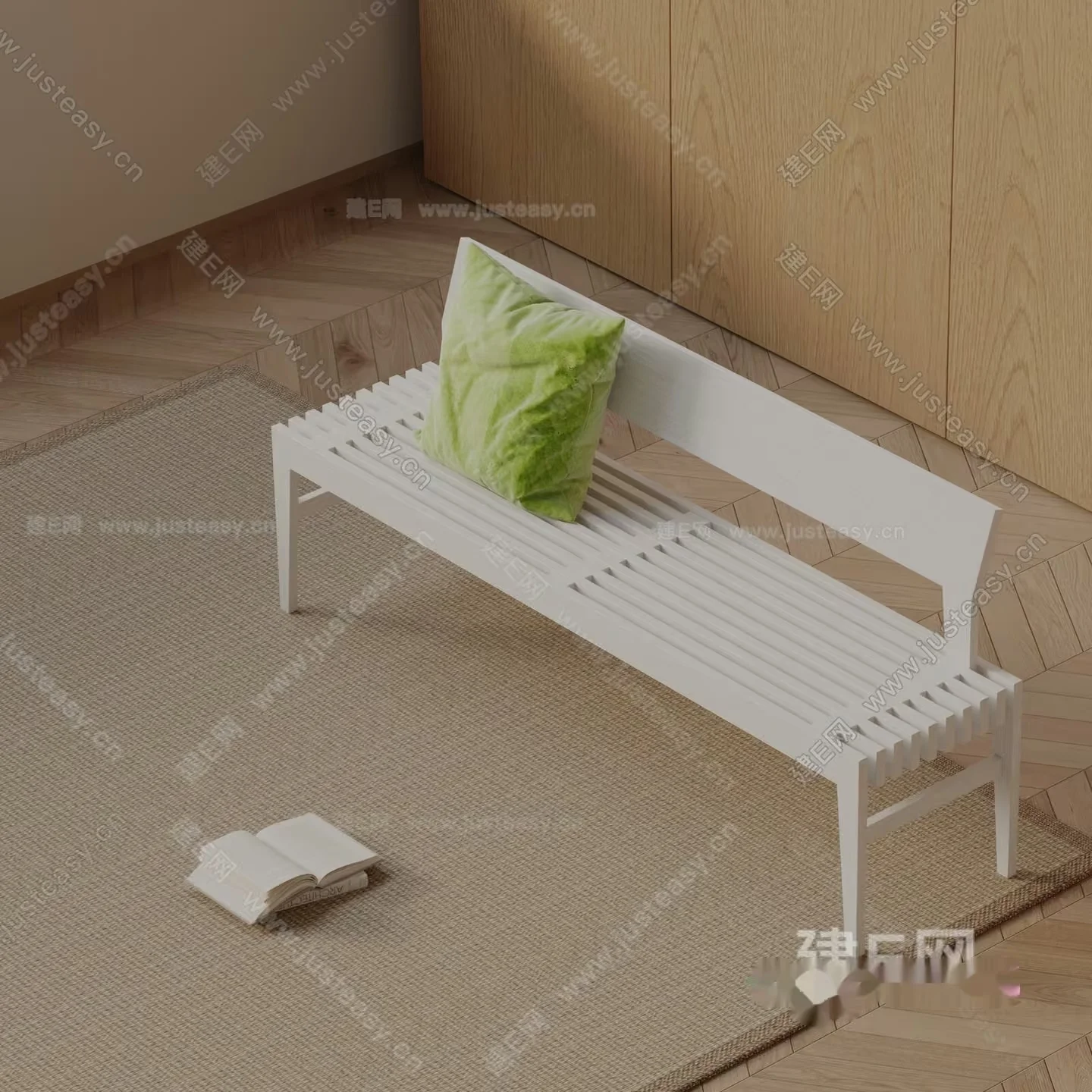Modern Minimalist Living Room 3D Model – 1578 – VRAY Render