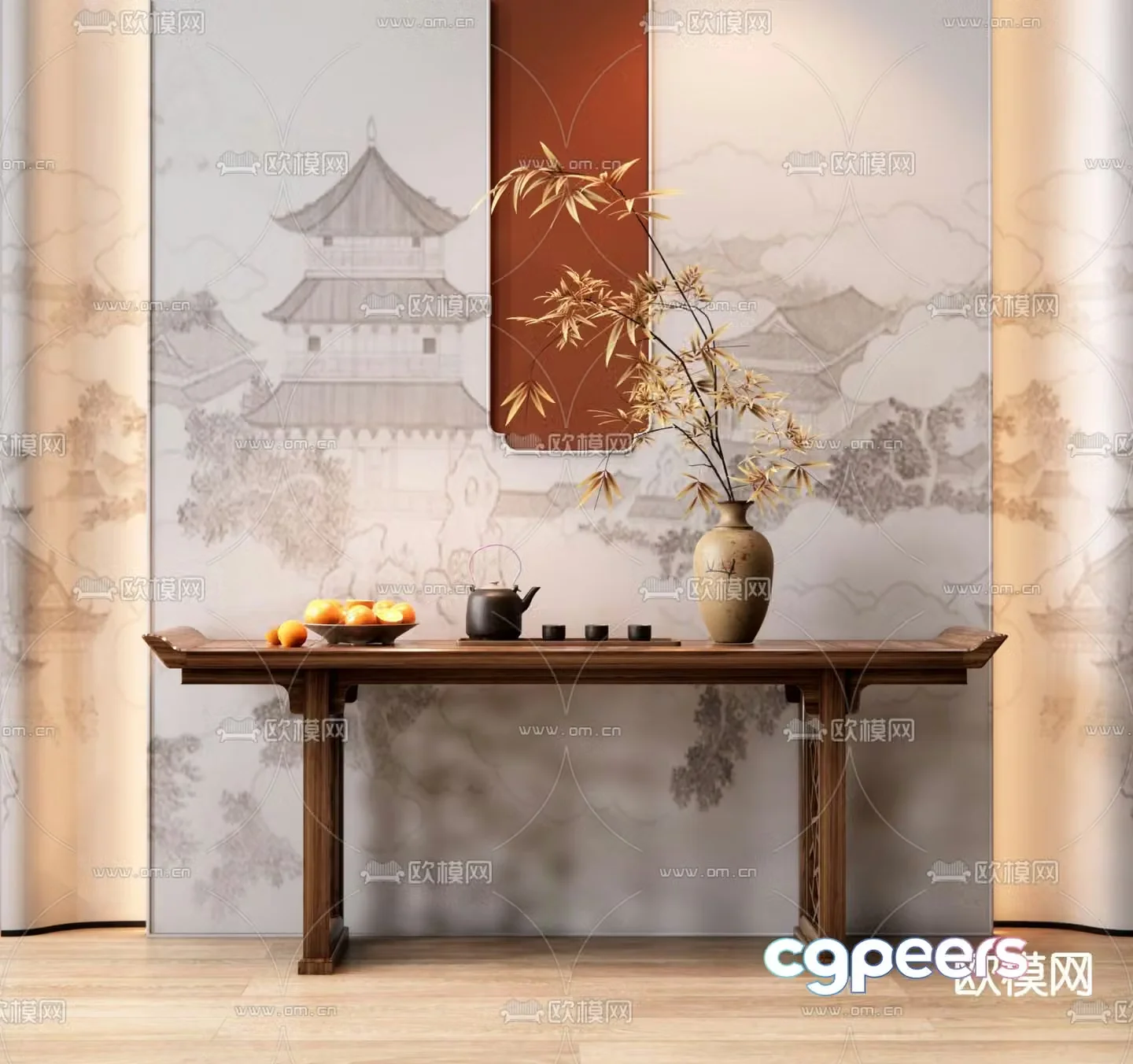 New Chinese-style Duanjingdai 3D model