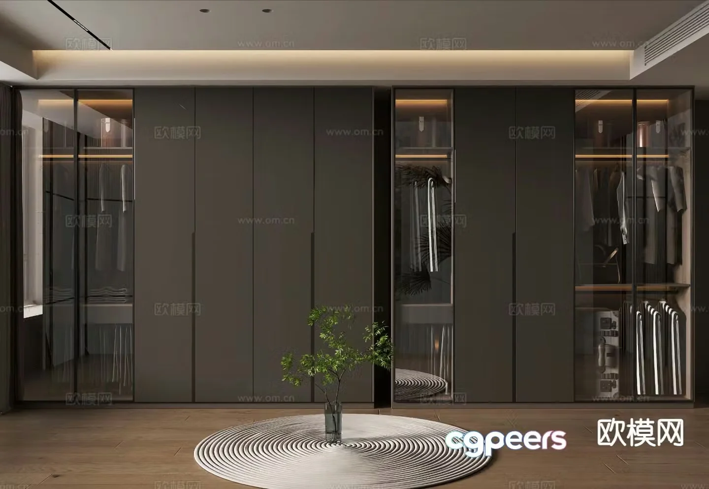 modern wardrobe wardrobe 3d model