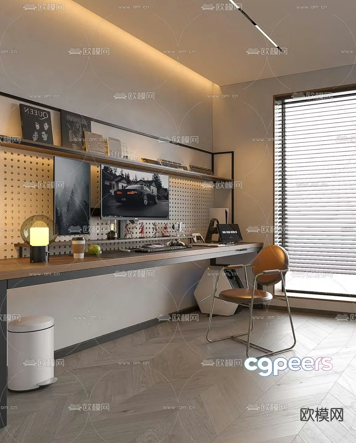 desk gaming desk computer desk 3d model