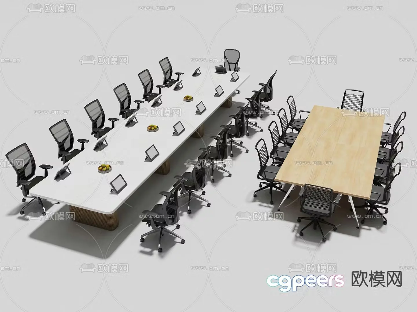 Conference tables and chairs conference table 3d model