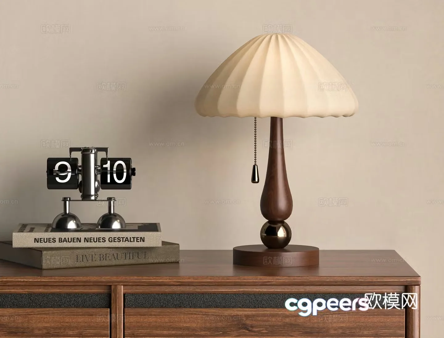 Medieval style desk lamp 3d model