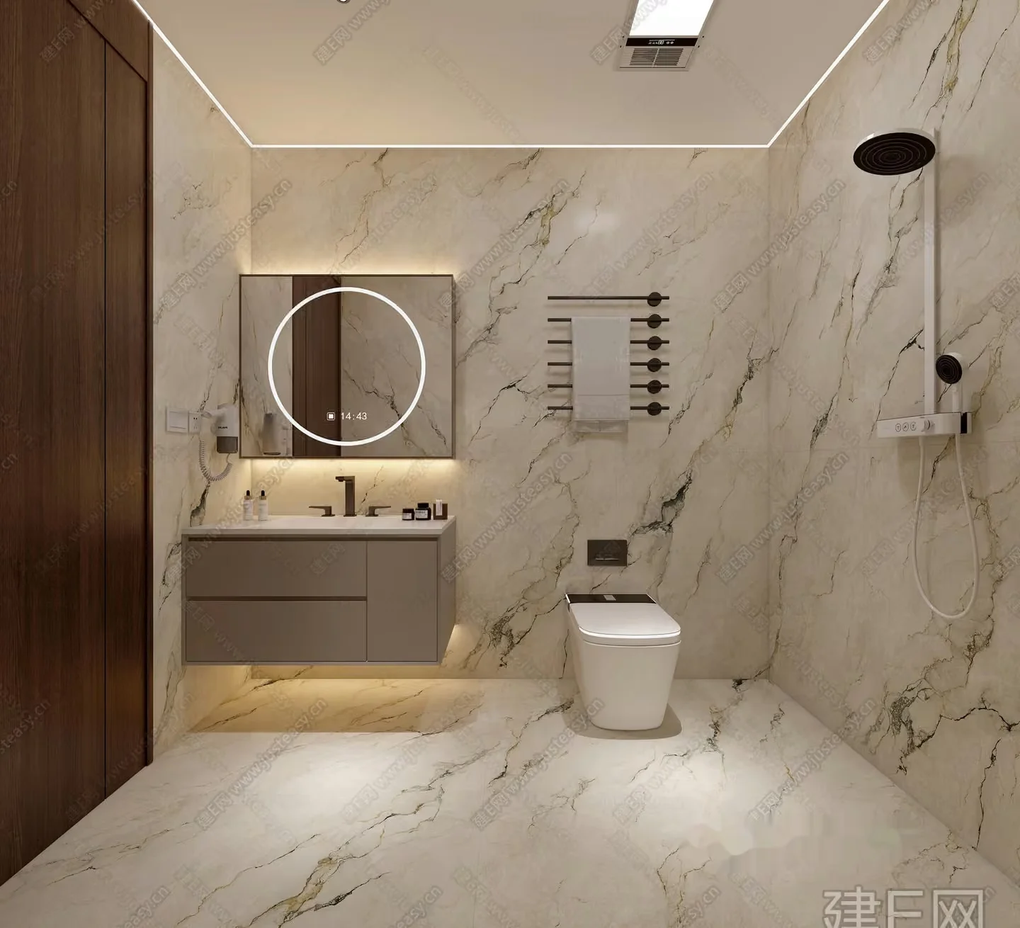 Modern Bathroom 3D Model – 8795 – VRAY Render
