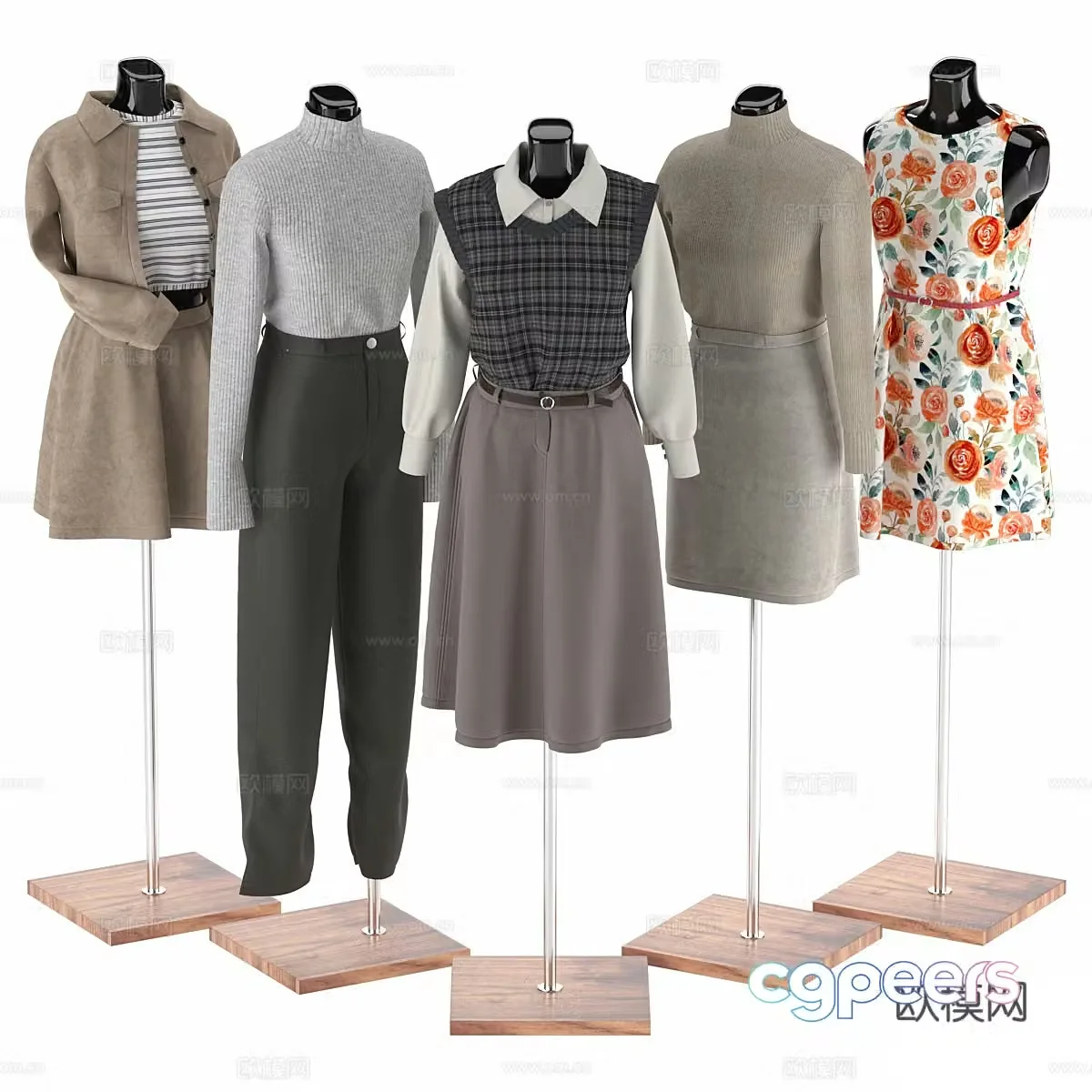 Modern mannequin suit 3d model