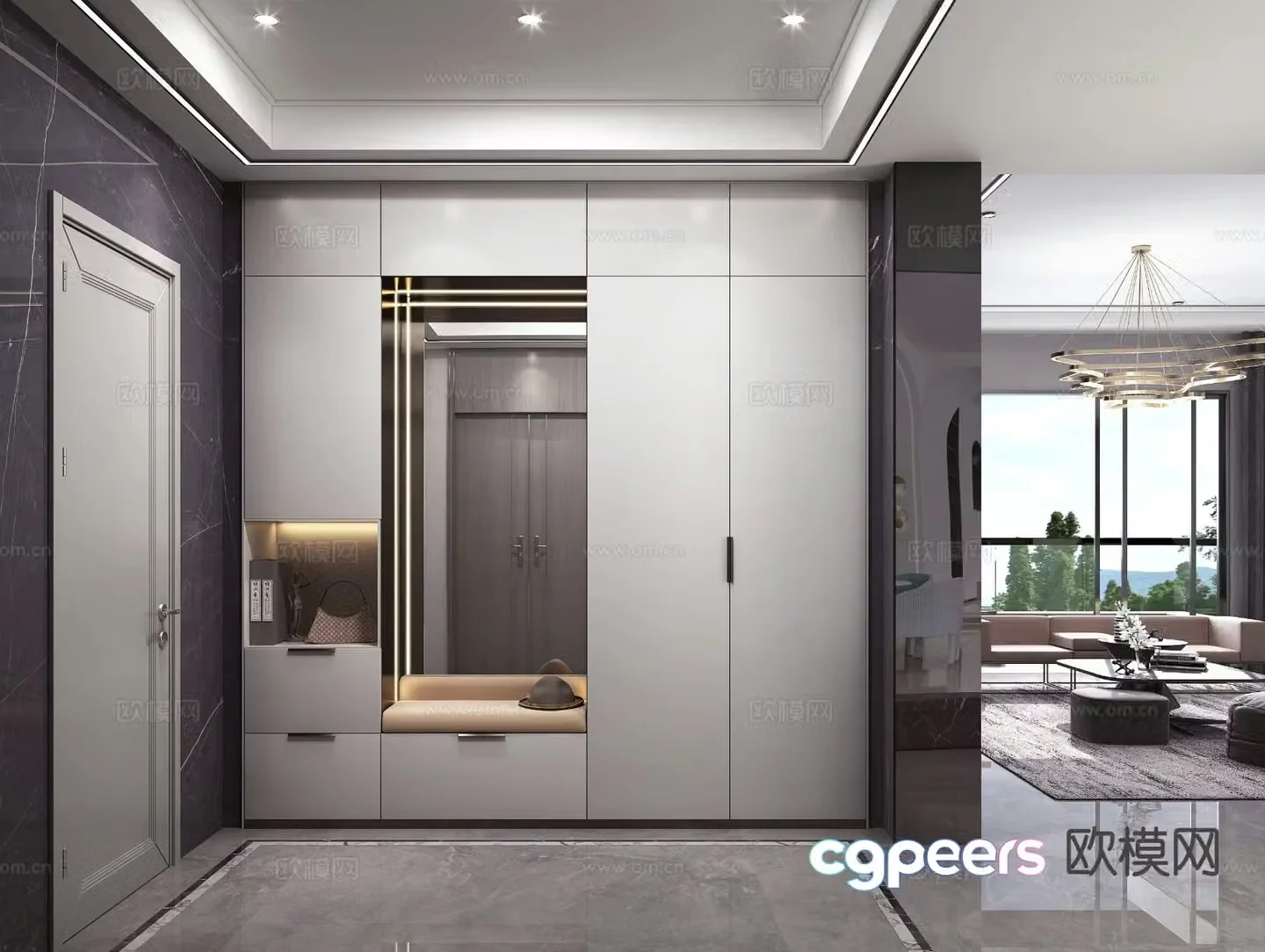 Modern entrance hall entrance entrance 3D model