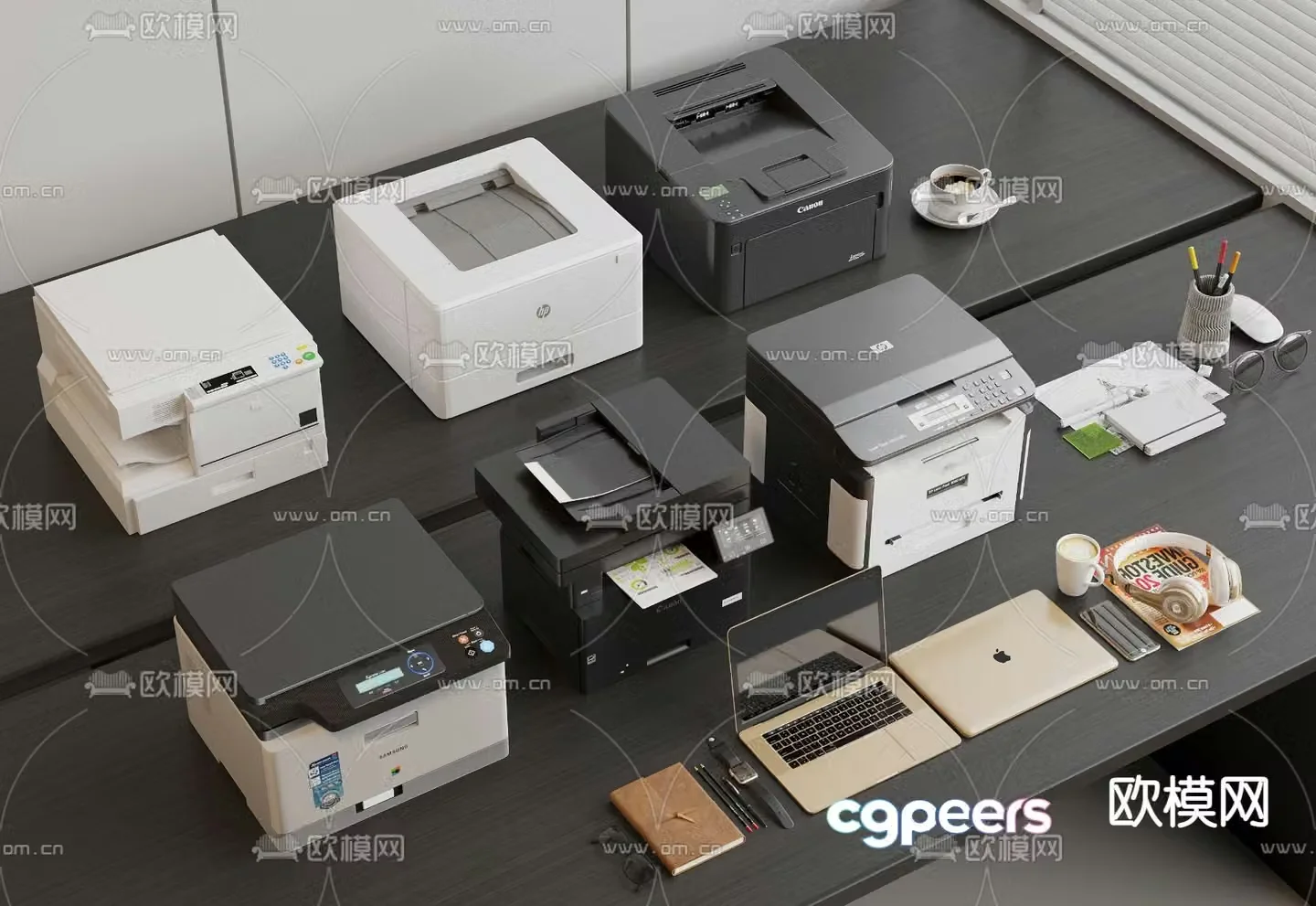 Printer Copier Scanner Office Supplies 3D Model