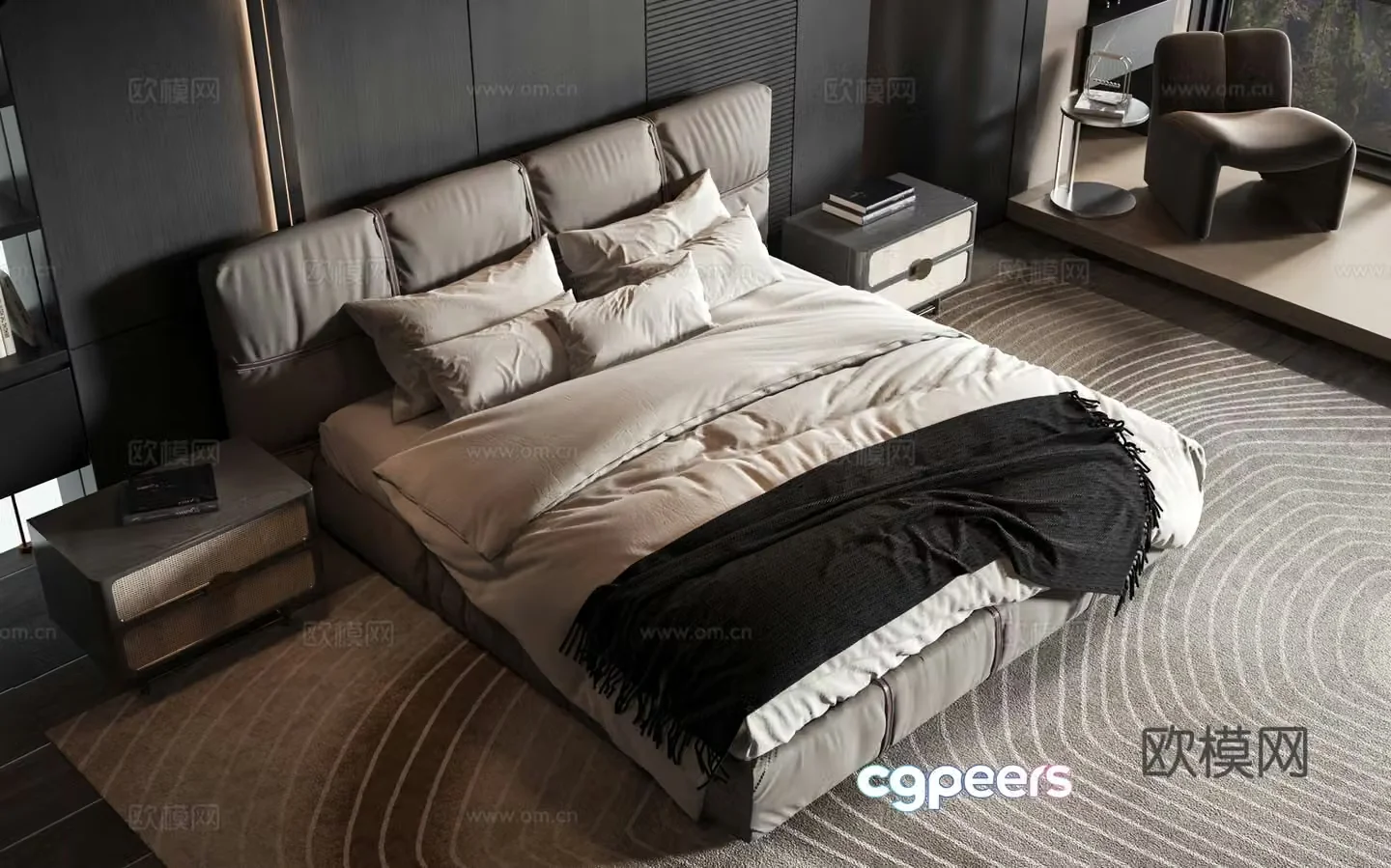 Modern style product bed 3d model