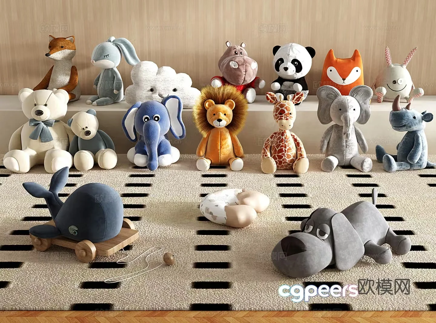 Modern dolls Toys Plush toys Animal 3d model