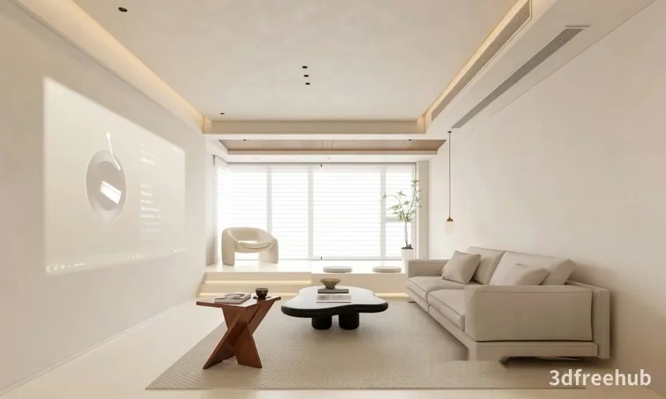 Modern Living Room 3D Model – 21503 – VRAY Render