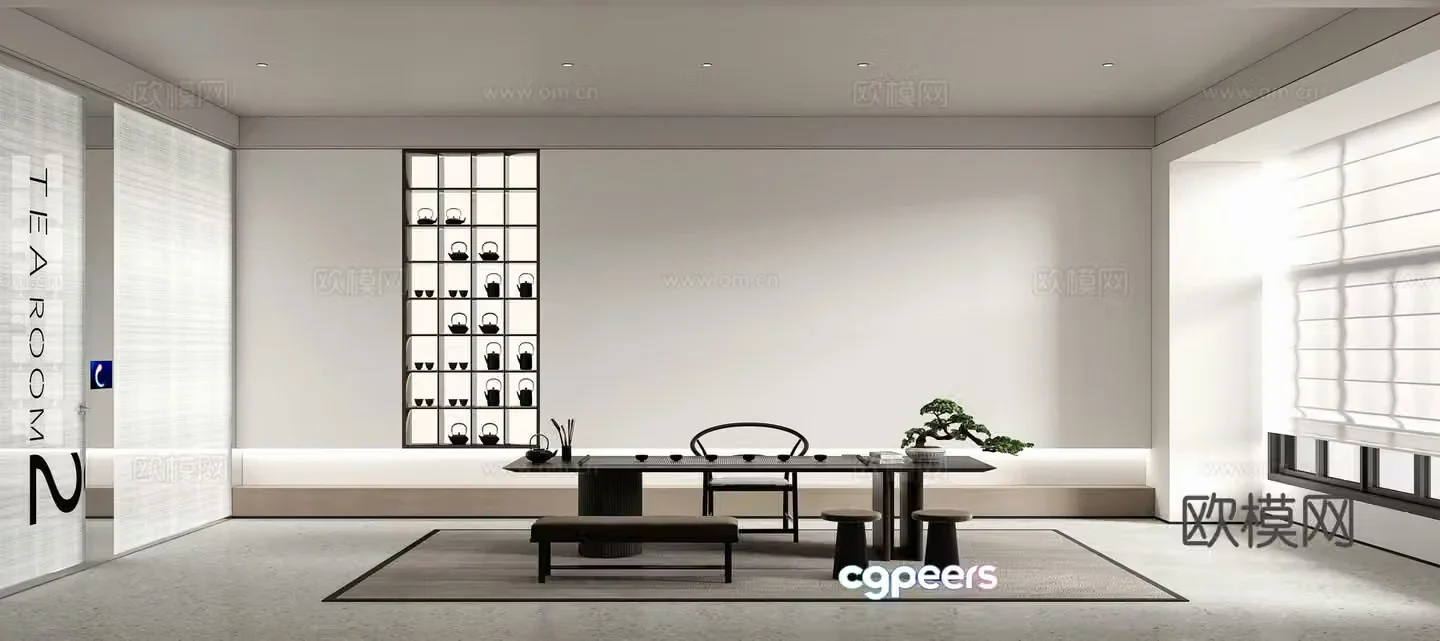 New Chinese tea room 3d model