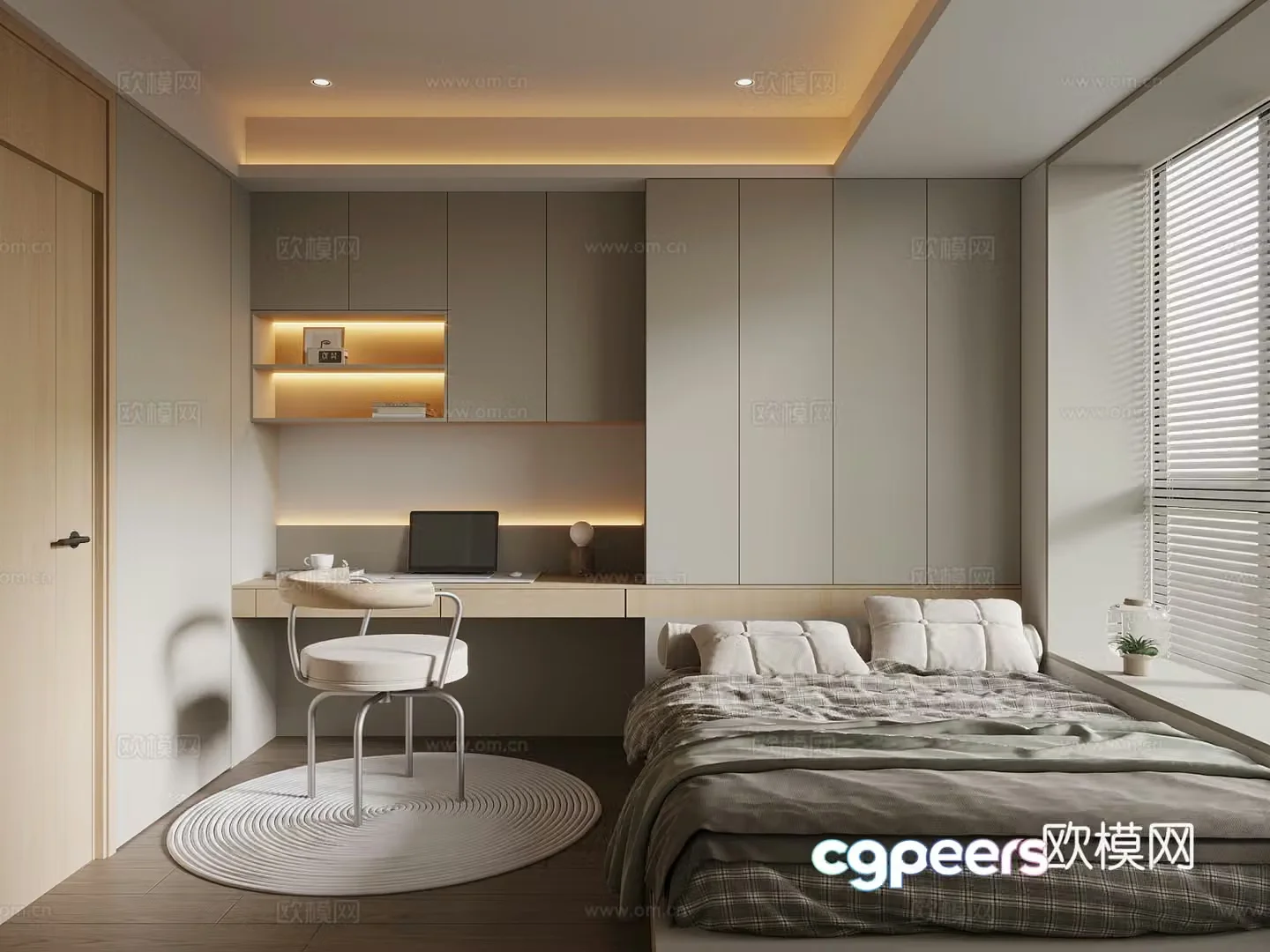 07 Modern Tatami Bedroom 3D Model