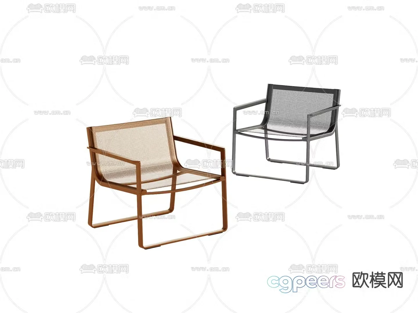 Mesh leisure chair chair armchair 3d model