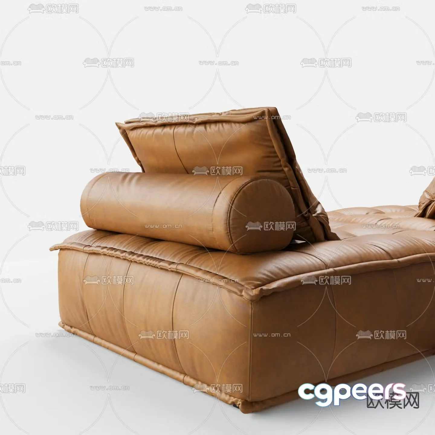 Modern multi-seater sofa 3d model
