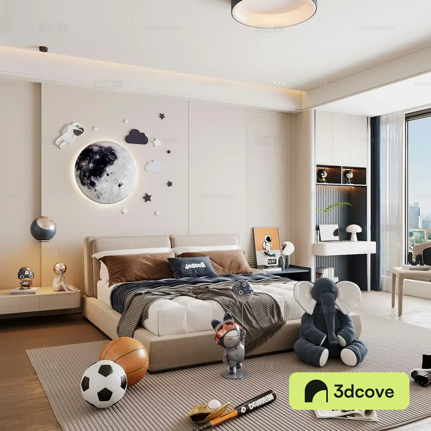 Modern children’s room boy’s room girl’s room children’s bed children’s wardrobe children’s desk