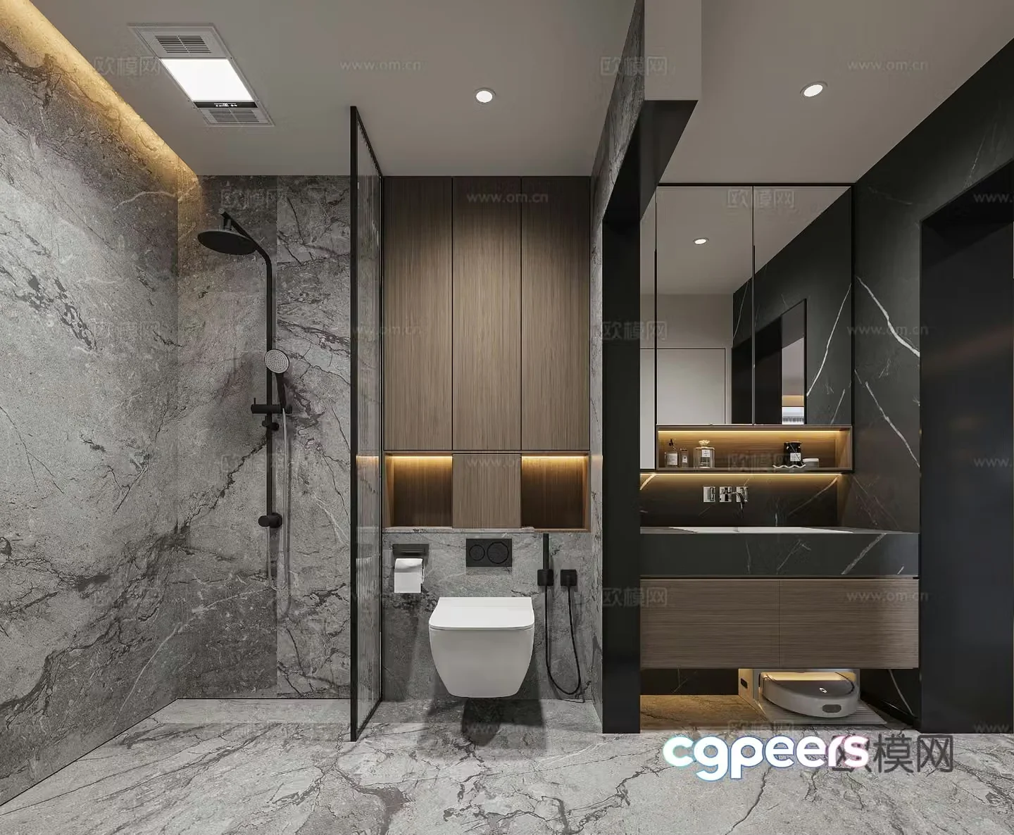 Modern bathroom bathroom 3d model