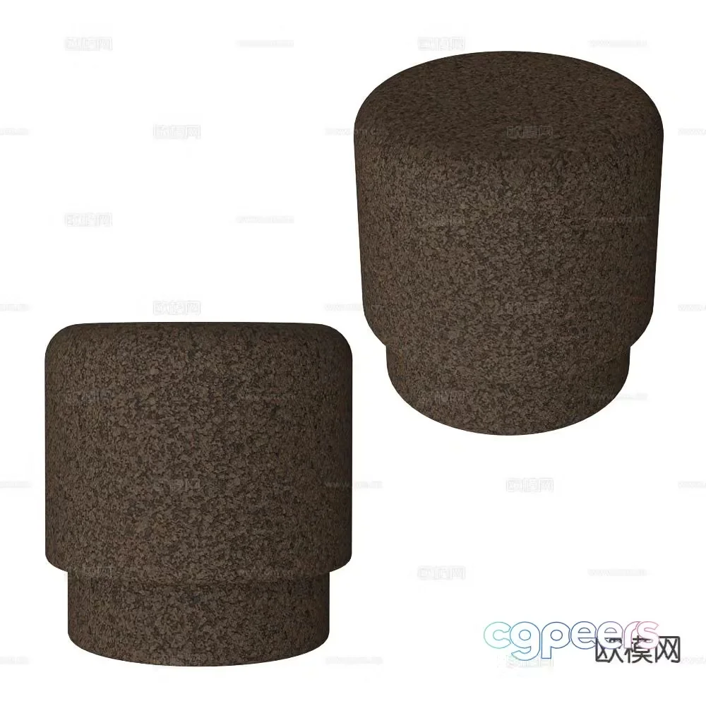 Greenmood stool round stool leisure stool 3d model