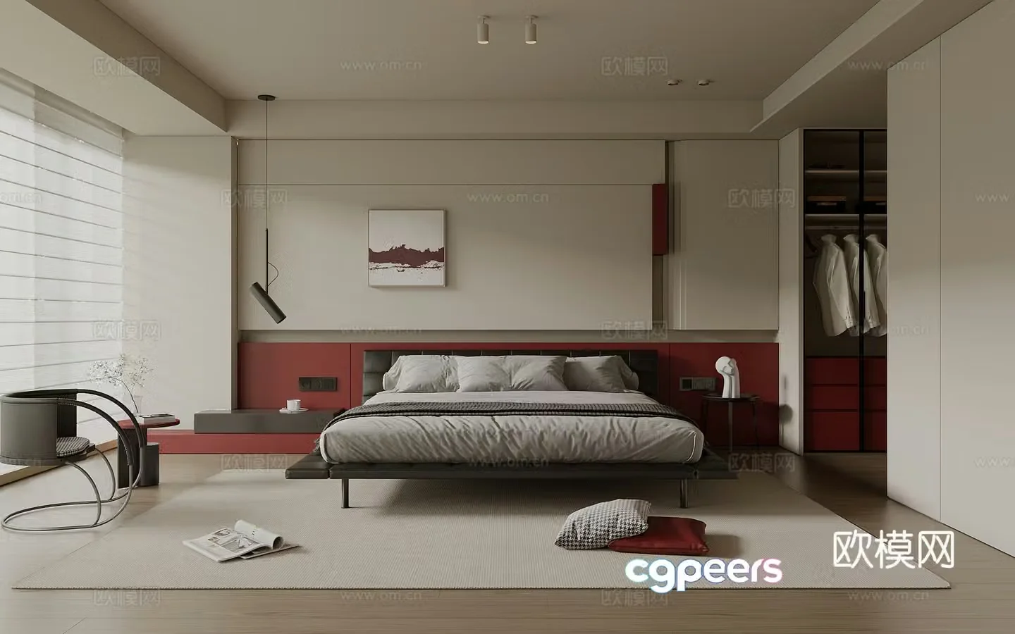 Italian bedroom modern bedroom master bedroom bedroom 3d model
