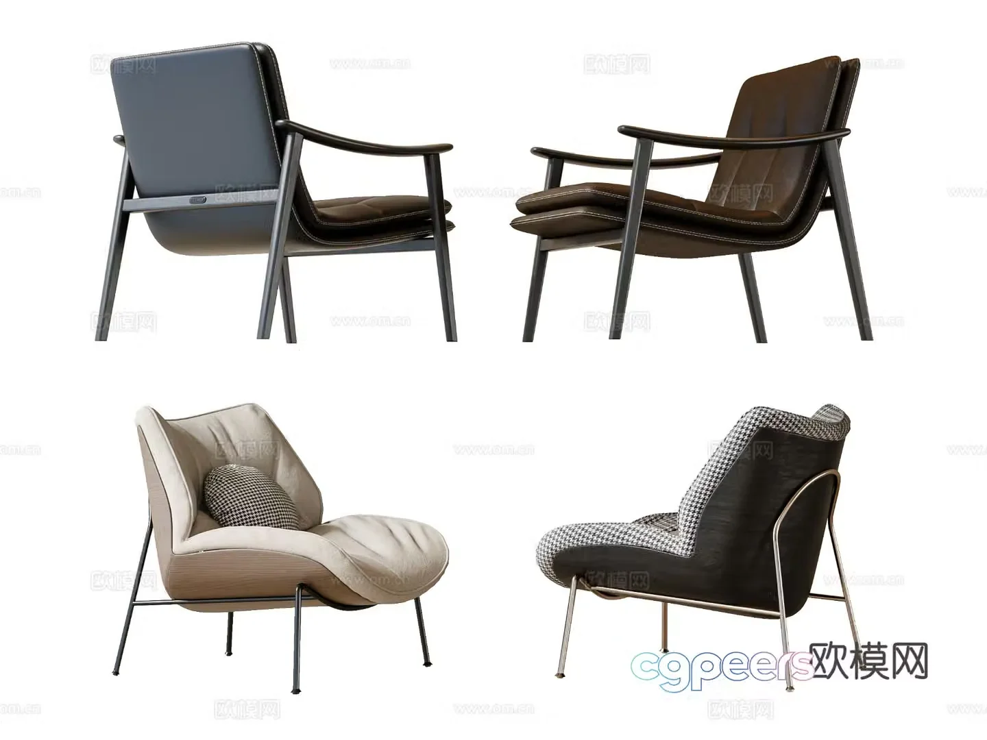 Modern lounge chair 3d model