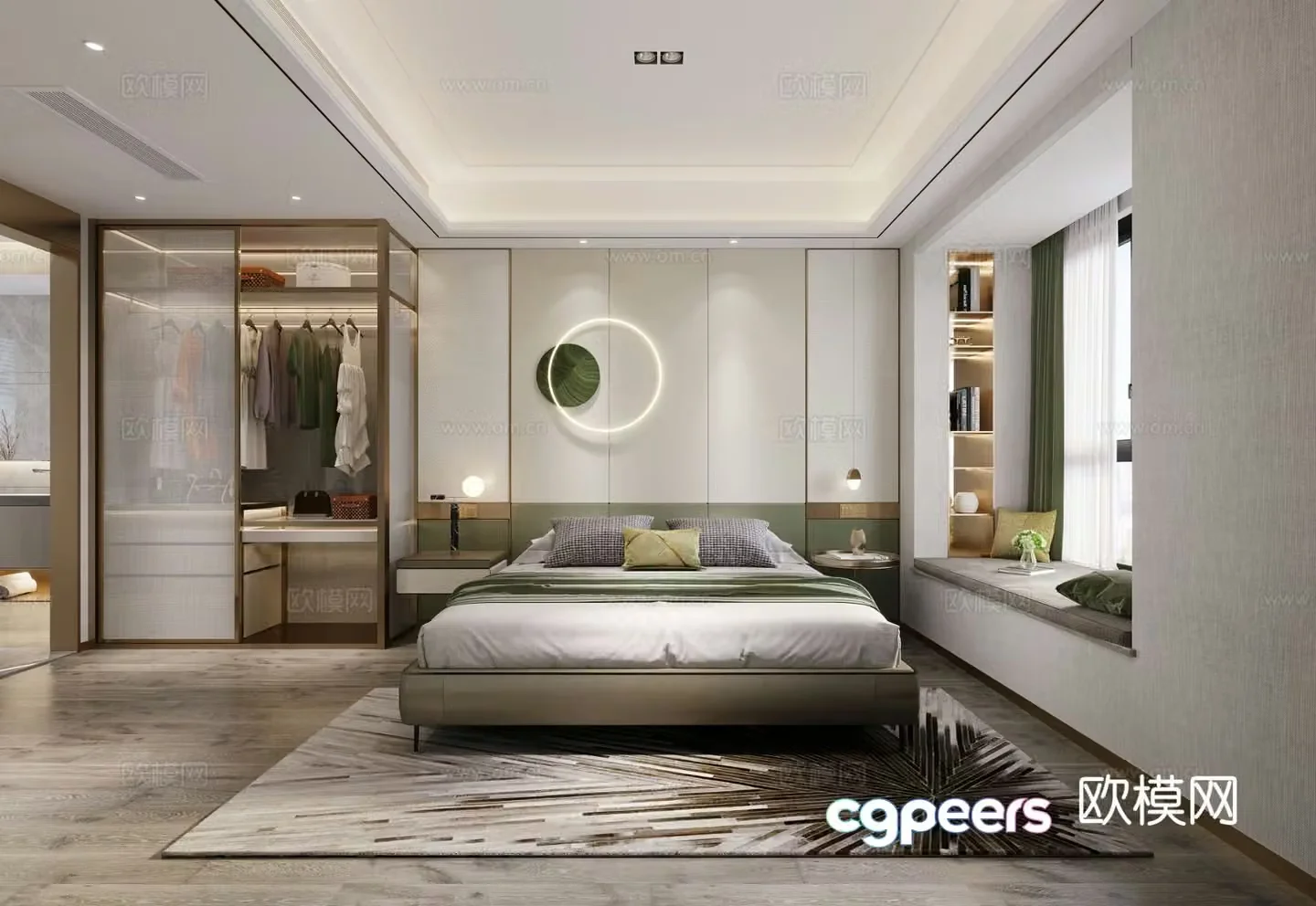 Modern bedroom master bedroom 3d model