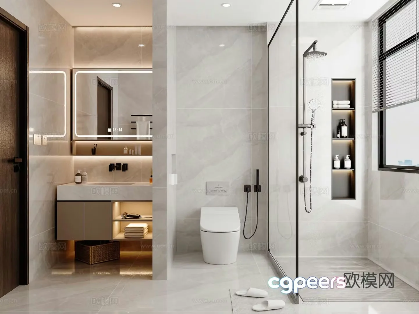 Modern bathroom bathroom 3d model