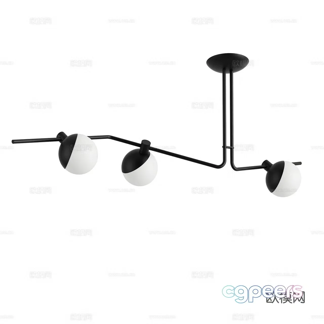 Grupa Minimalist Chandelier Decorative Chandelier Spherical Chandelier Metal Chandelier Glass Chandelier 3D Model