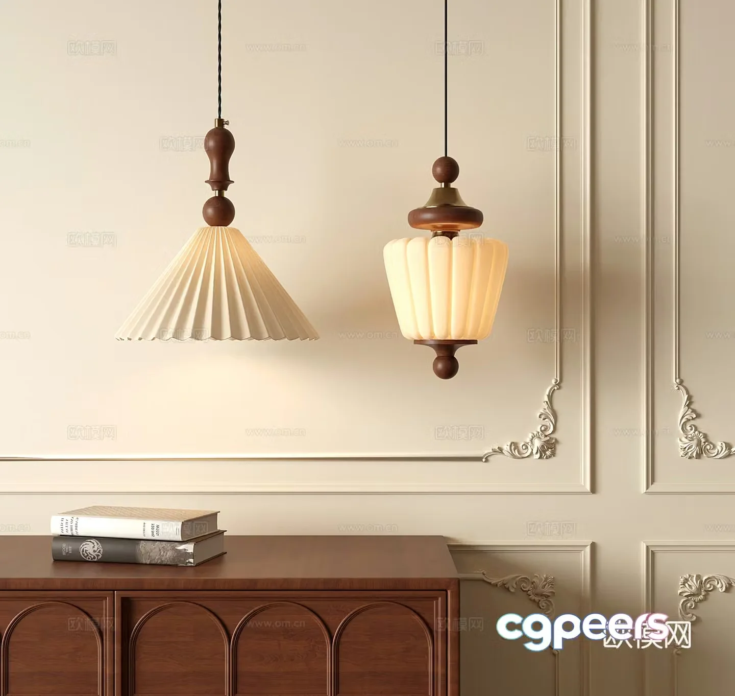 Middle chandelier Bedside chandelier Small chandelier 3d model