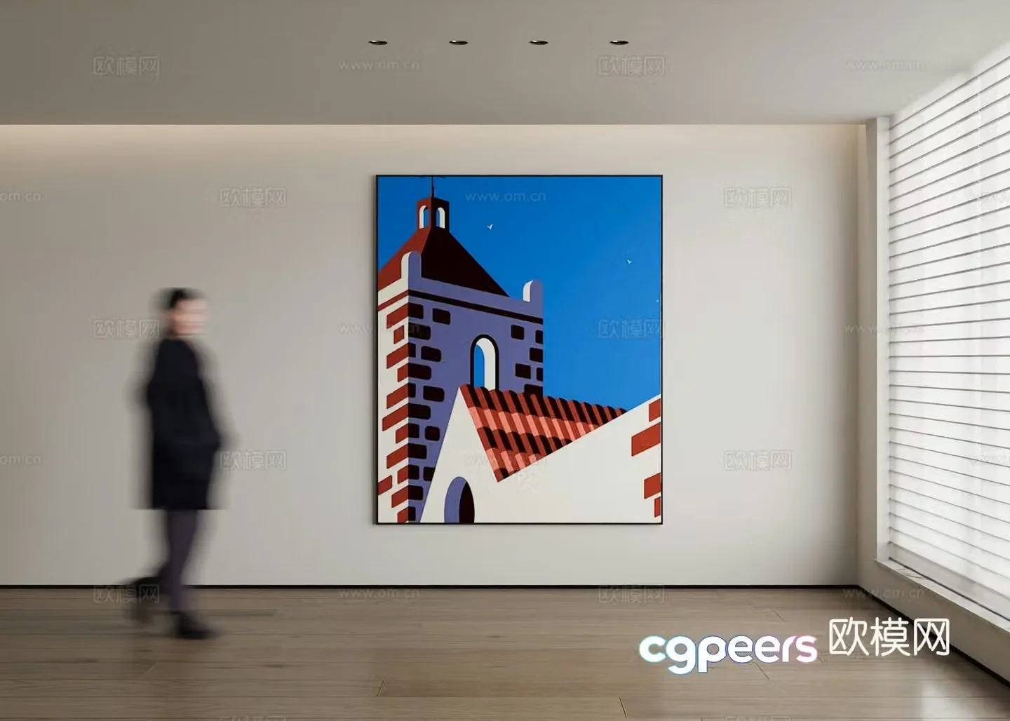 Modern decorative painting 3d model
