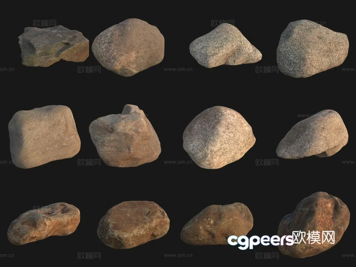 Rock big stone 3d model