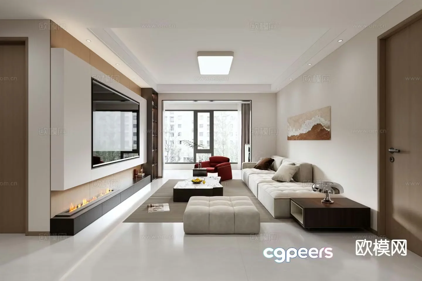Modern living room 3d model