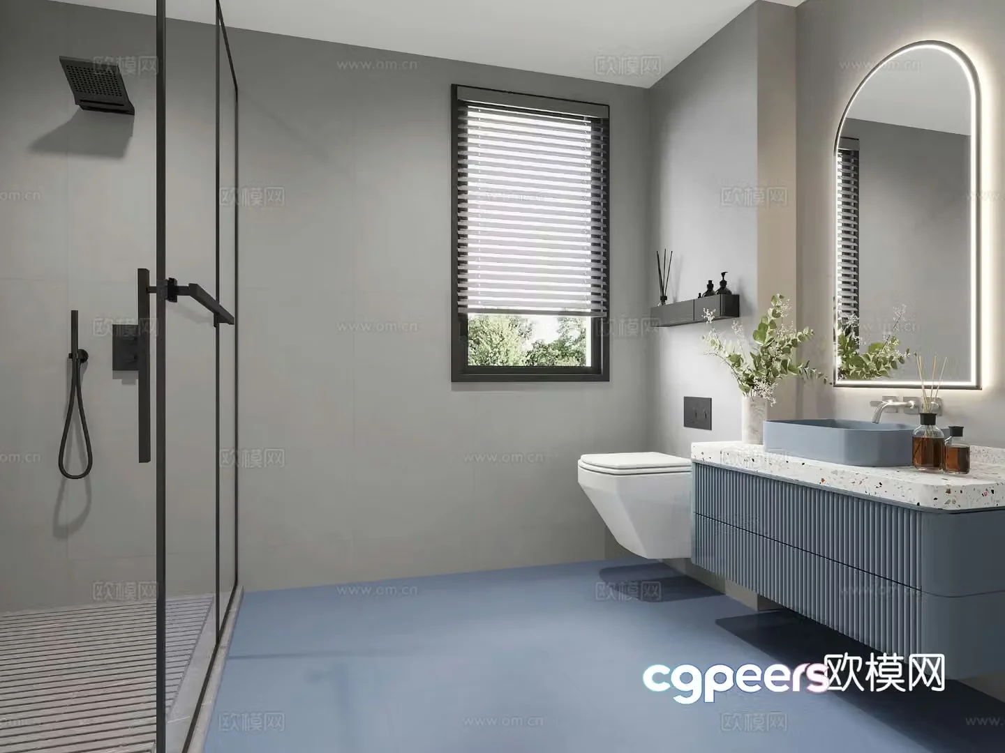 Modern bathroom bathroom 3d model