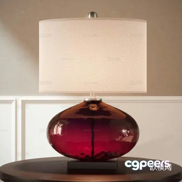Simple European desk lamp desk lamp 3d model