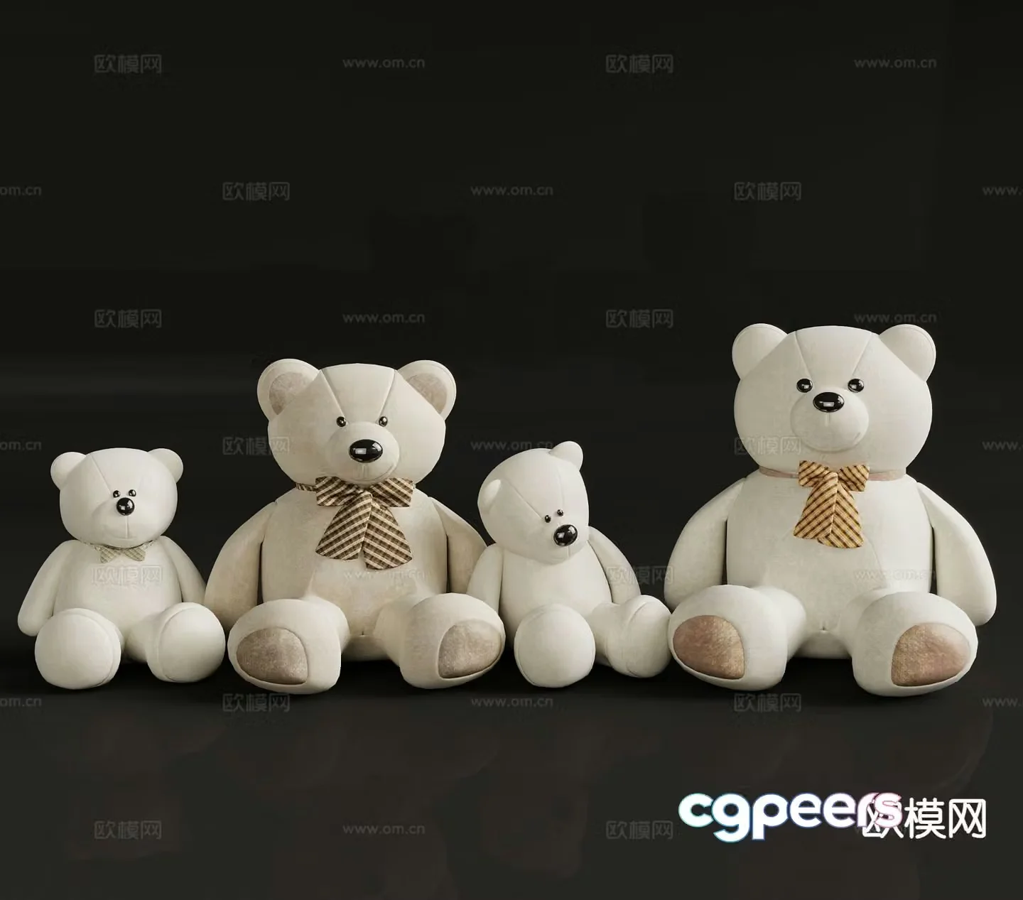 toy bear doll 3d model