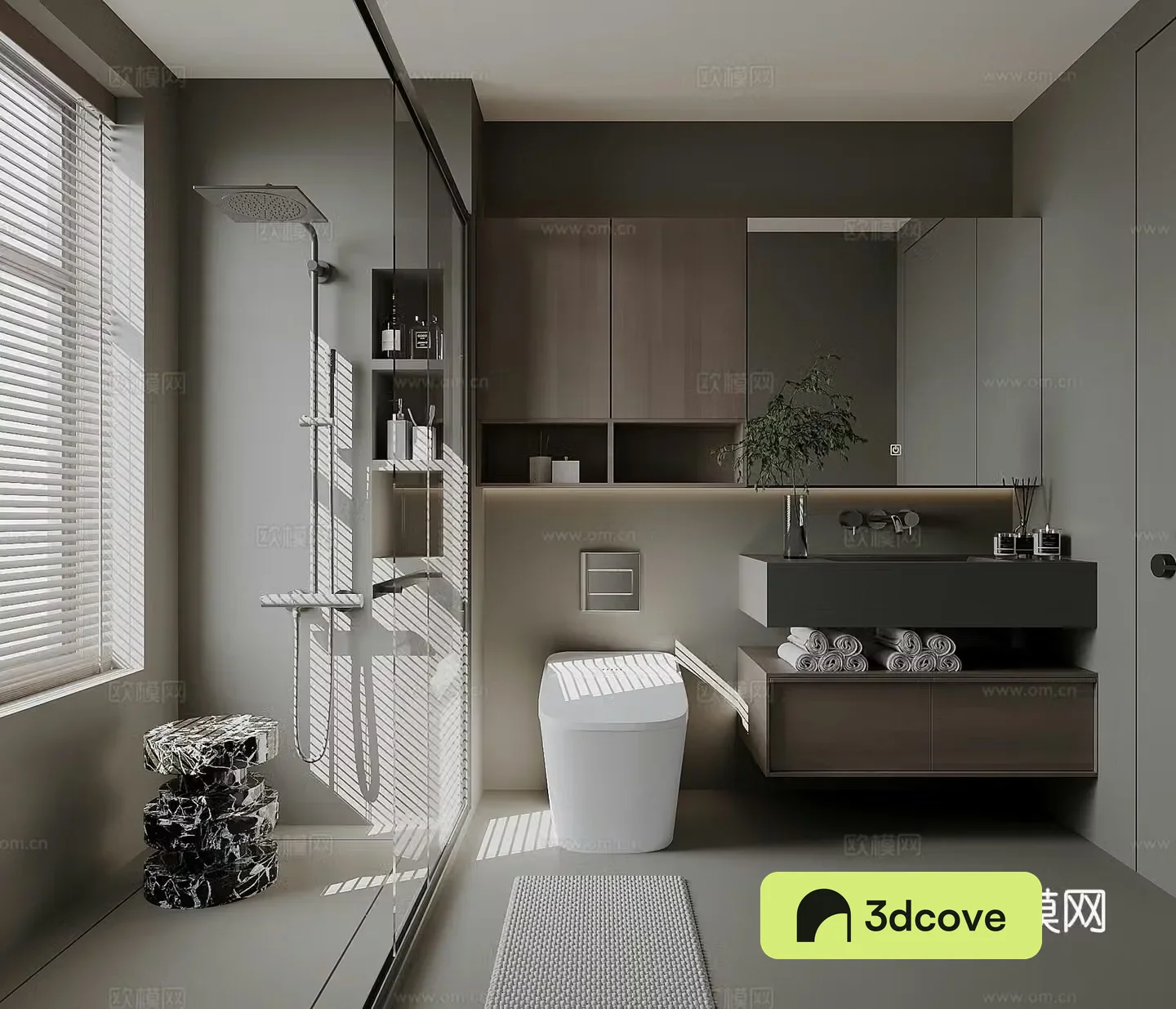 Modern bathroom toilet