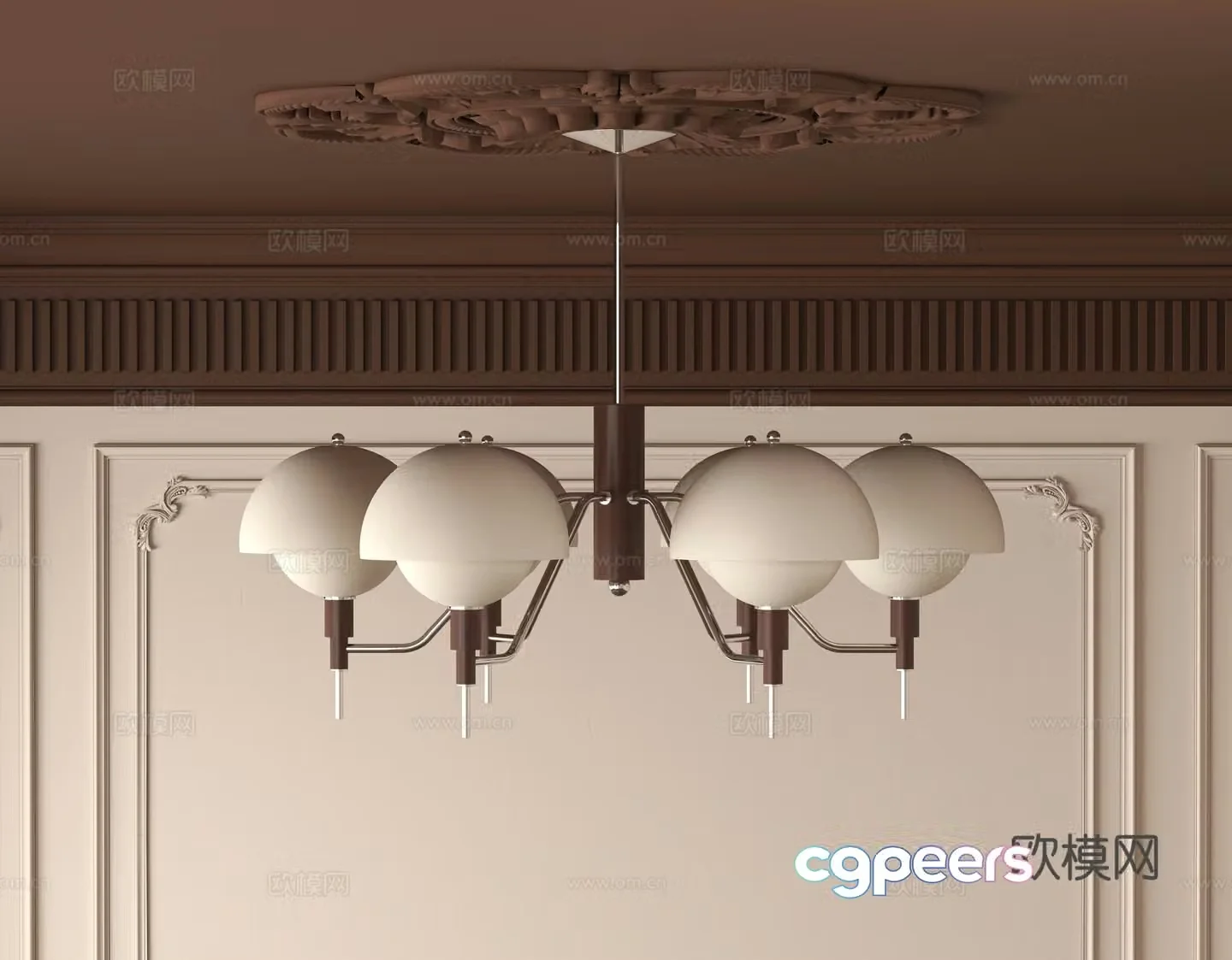 3D model of medieval style chandelier