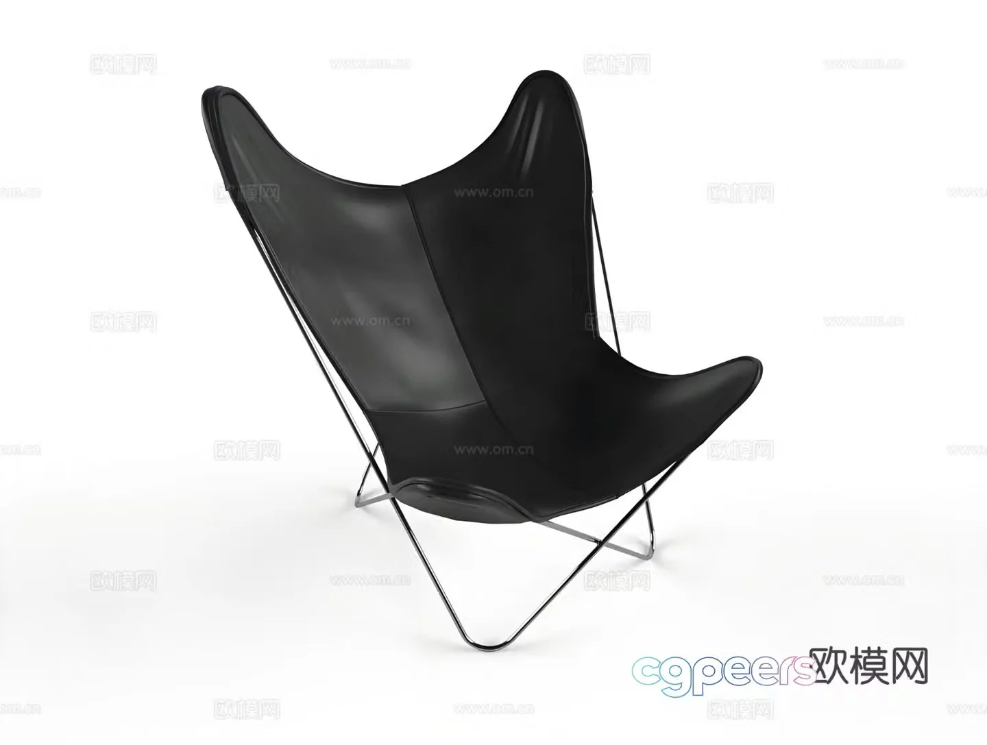Leather chair lounge chair 3d model
