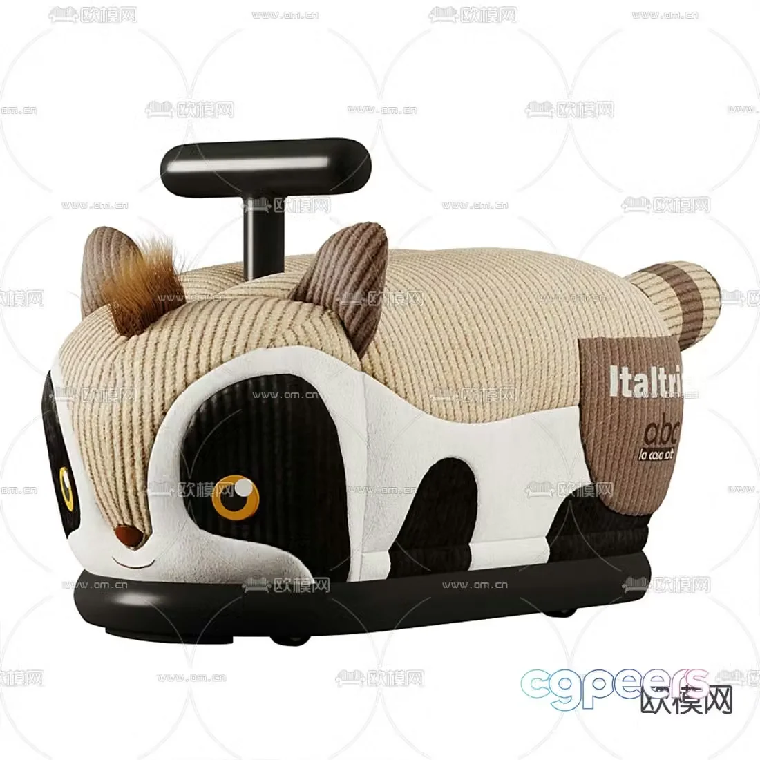 Modern children’s toy raccoon car 3d model