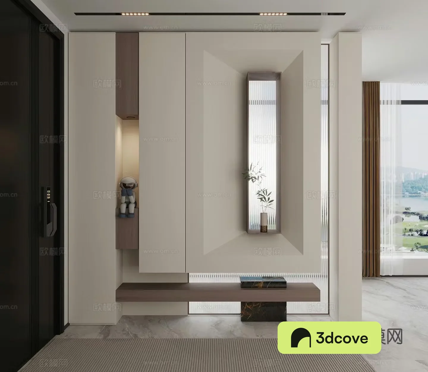 Modern Italian style entrance hall cabinet shoe cabinet
