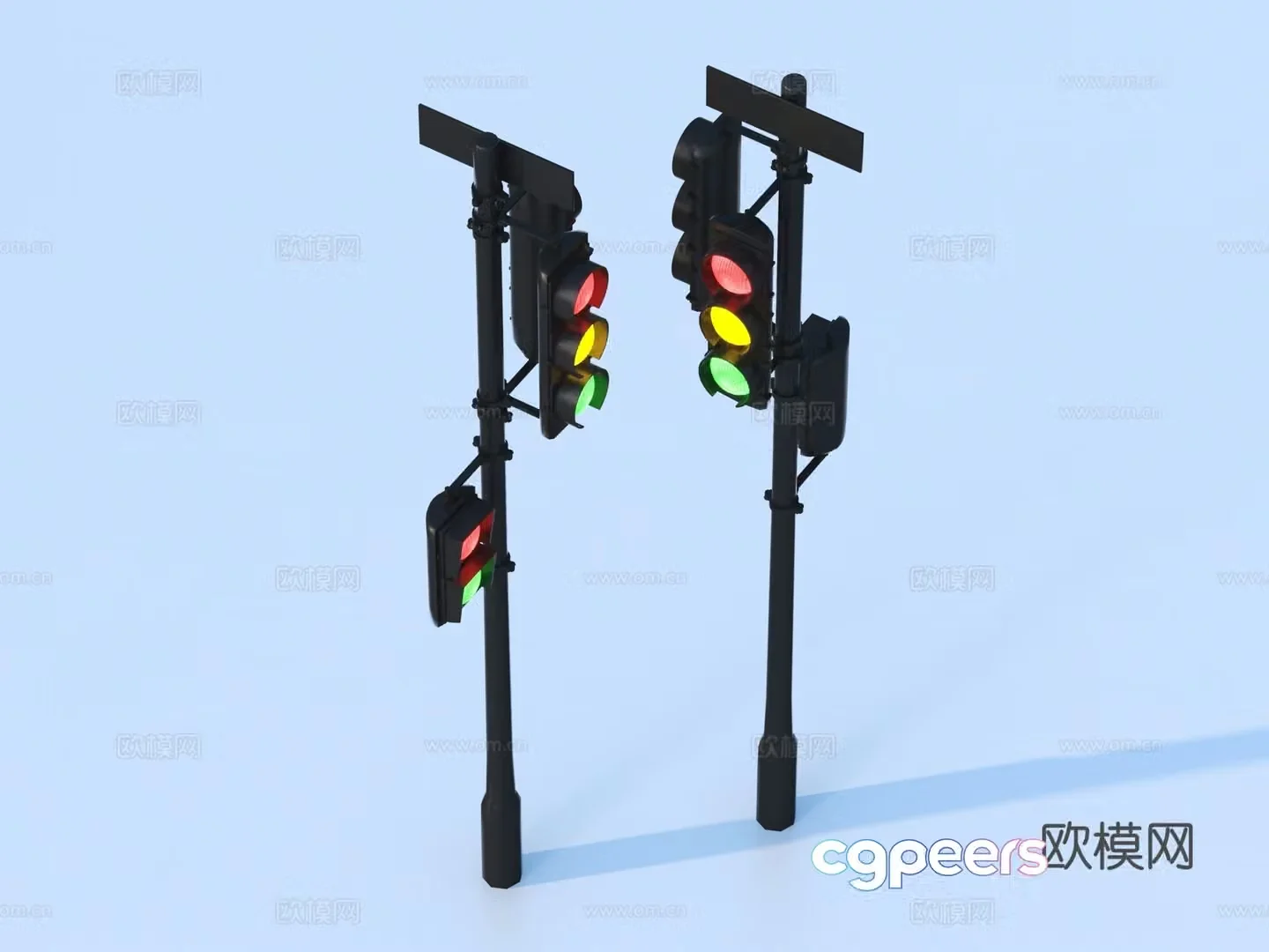 Traffic light Traffic light Indicator light 3d model